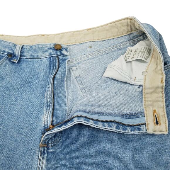 Wrangler Jeans Mens Relaxed Fit Blue Y2K Light Wash 38x32 Denim Straight Leg - Picture 11 of 11